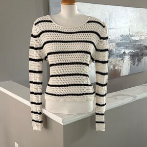 Z Supply Black and White Striped Sweater